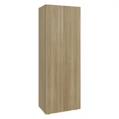 FMFURNITURE - Closet 2 Puertas 4 Repisas Cafe Claro 170x60x40.2 cm