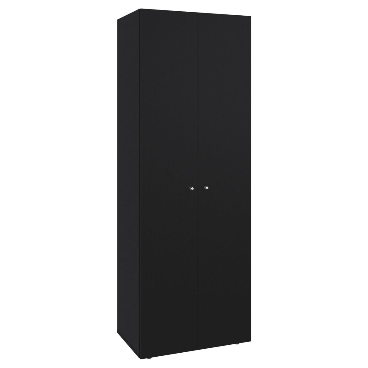 FMFURNITURE - Closet 2 Puertas 4 Repisas Negro170x60x40.2 cm