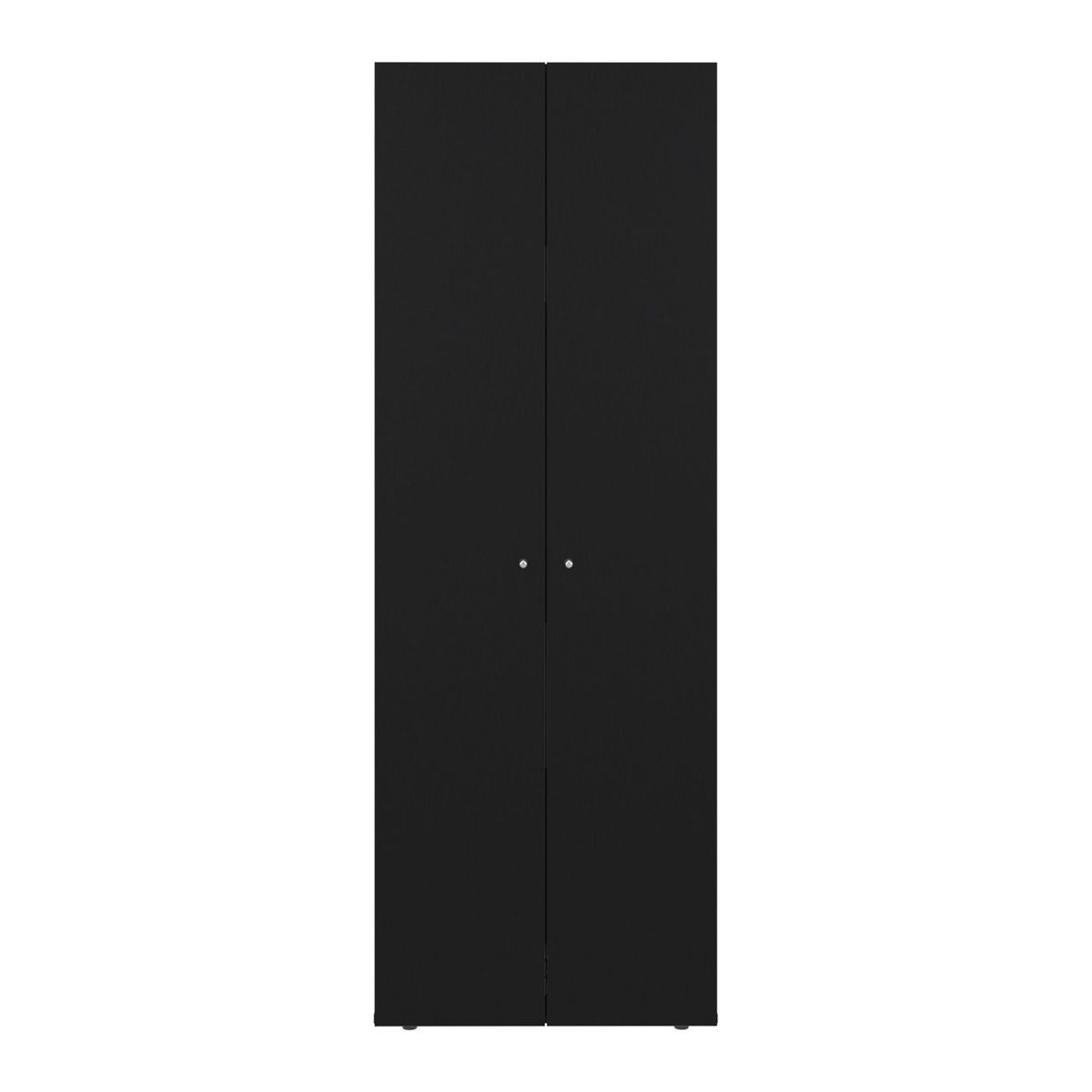 FMFURNITURE - Closet 2 Puertas 4 Repisas Negro170x60x40.2 cm