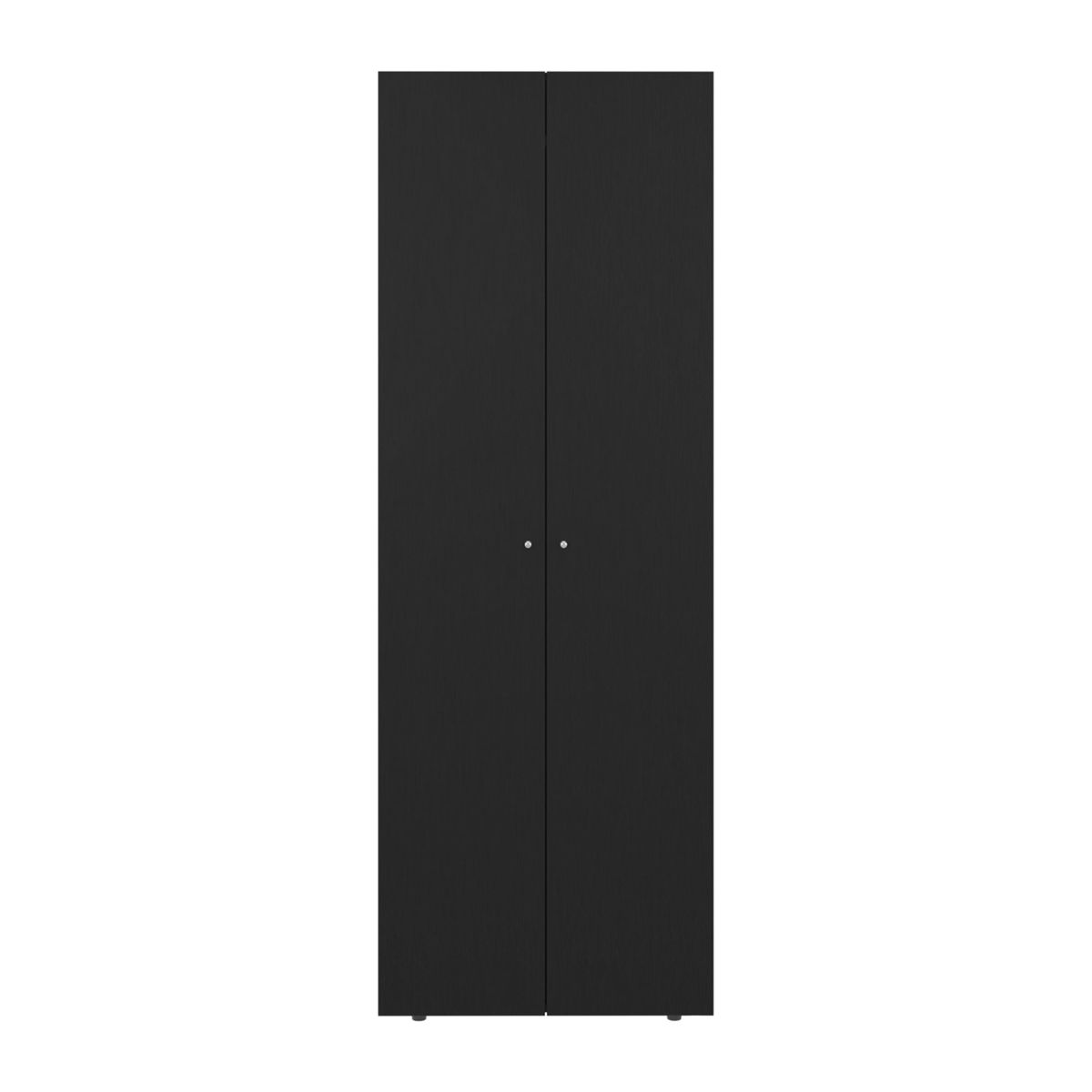 FMFURNITURE - Closet 2 Puertas con colgador Negro 170x60x40.2 cm