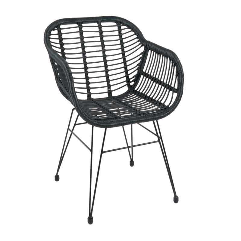 PANDALINO - Butaca Grecia Negro - Diseño en Rattan