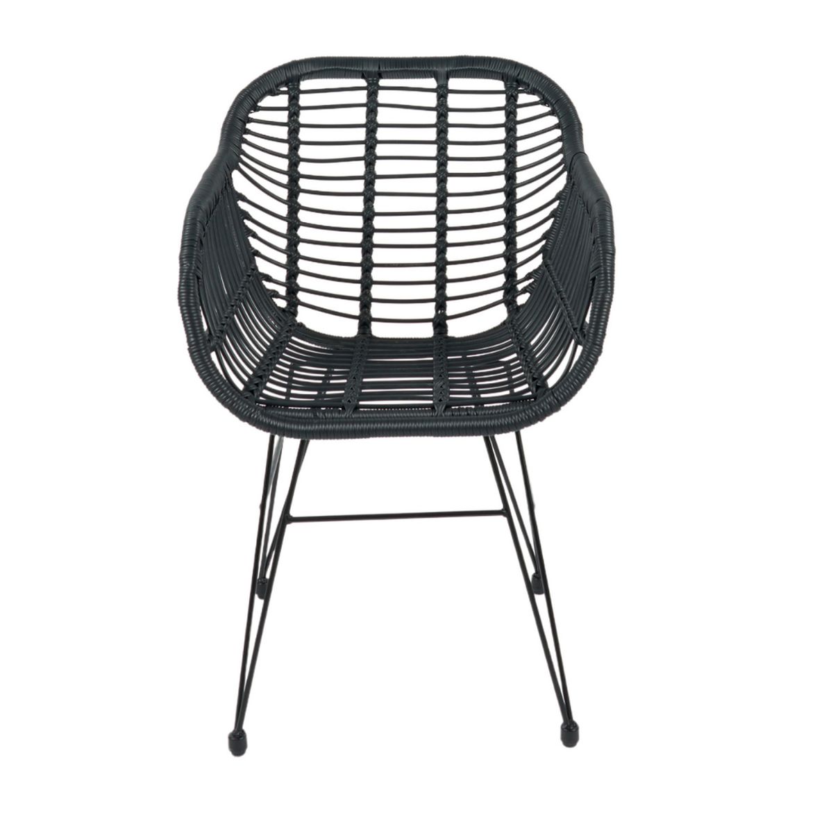 PANDALINO - Butaca Grecia Negro - Diseño en Rattan