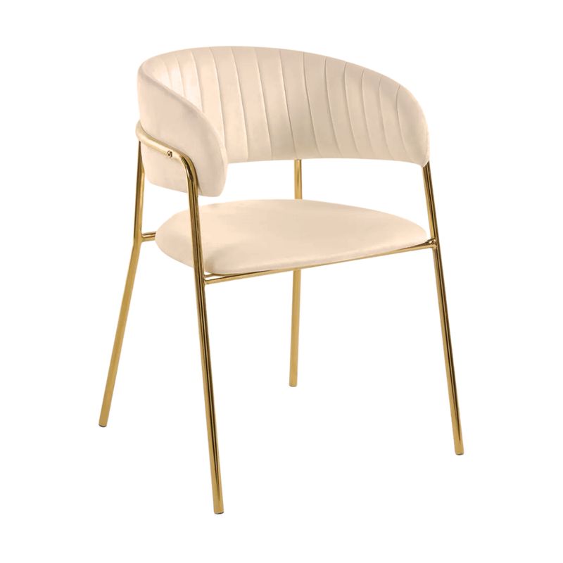 PANDALINO - Sitial Butaca Maoz - Terciopelo Beige - Comodidad y Estilo