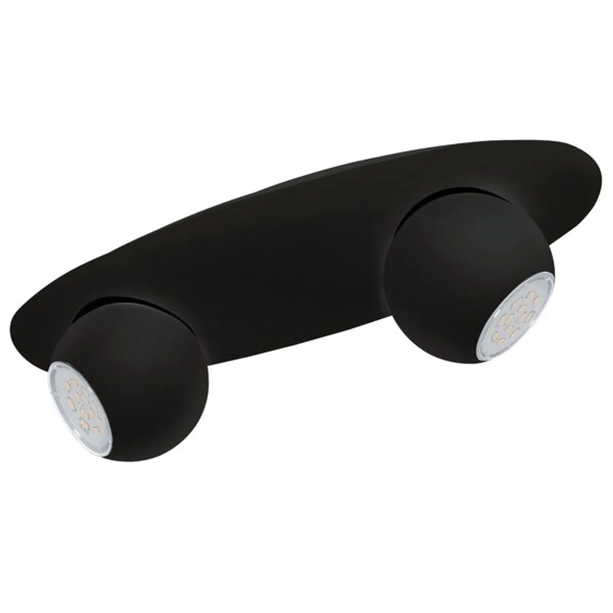 EGLO - Apliqué de techopared Norbello Acero GU10 Led incluida 2X5W