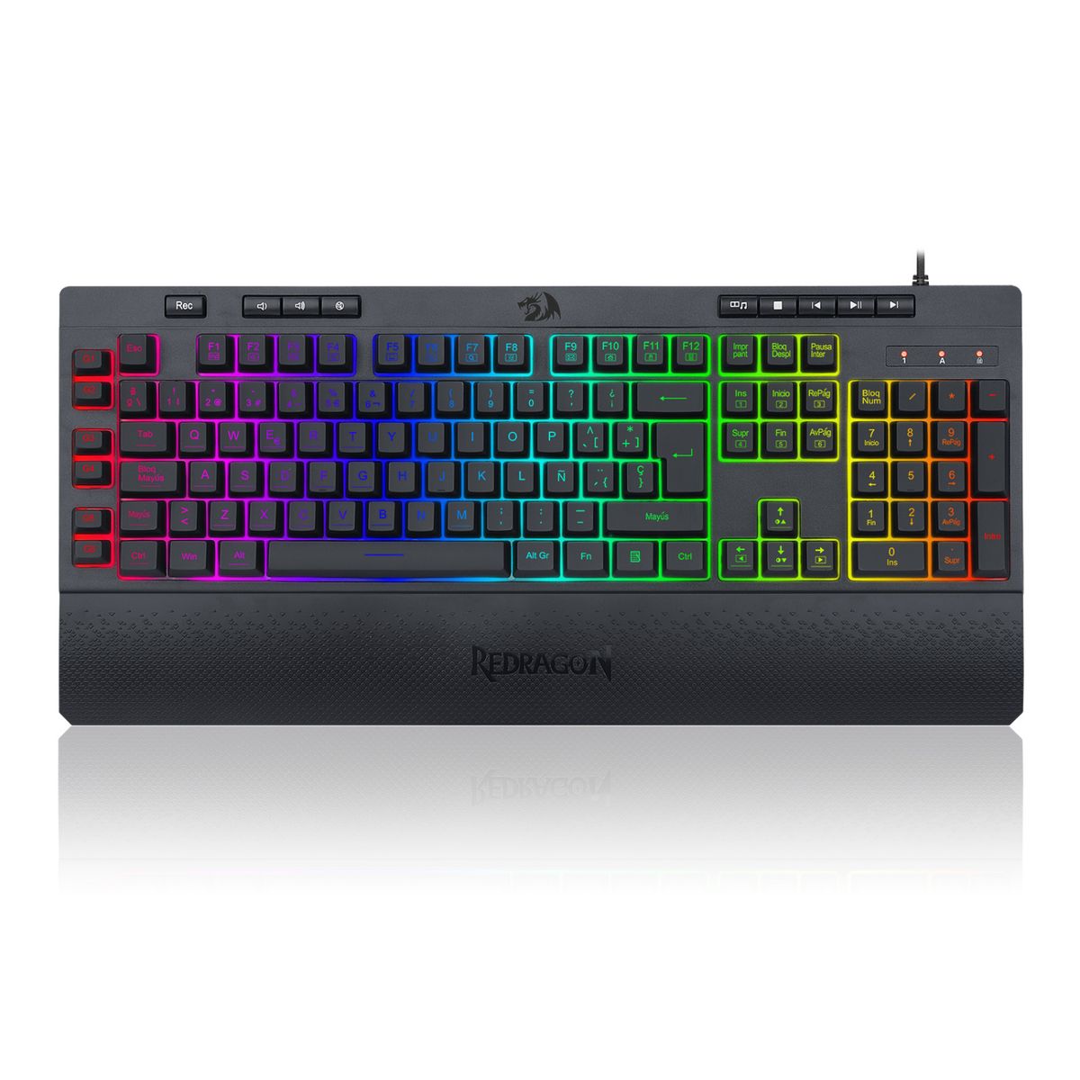 REDRAGON - Teclado Gamer Redragon Shiva 512 RGB Español Negro