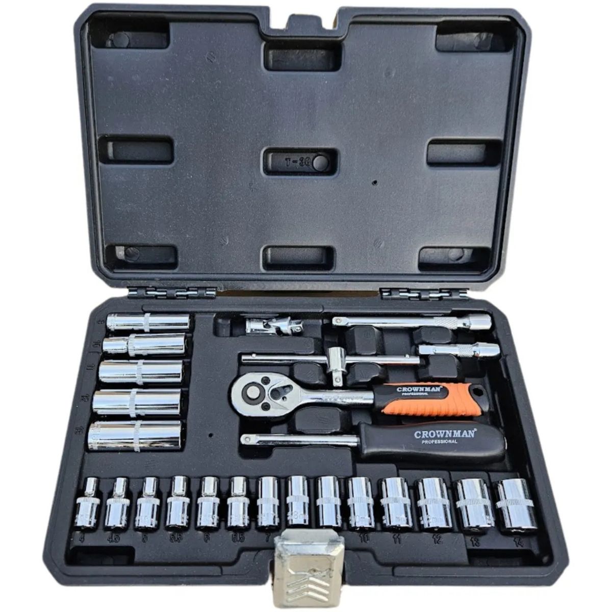 GENERICO - Juego De Dados 1/4 Milimétricos 25 Piezas Crownman