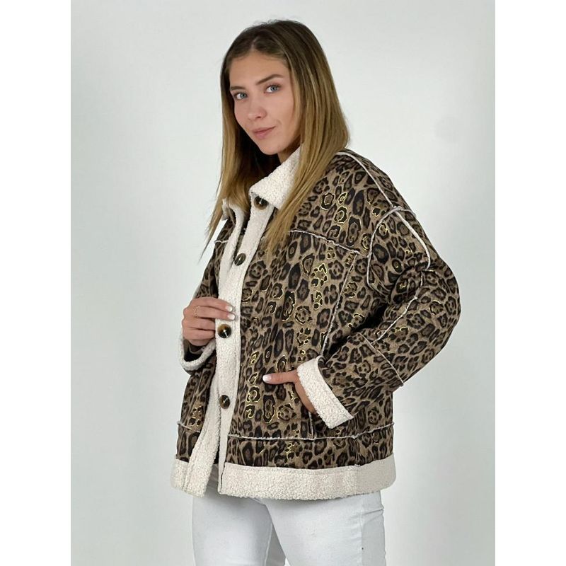 ENIGMATICA BOUTIQUE - Chaqueta Forrada Chiporro Print Gris