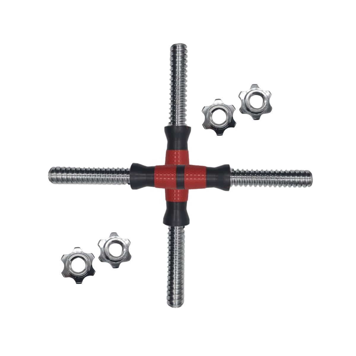 GENERICO - 2 Mancuerna Pre-olimpica 35 Cm Agarre Diseño + 4 Mariposas