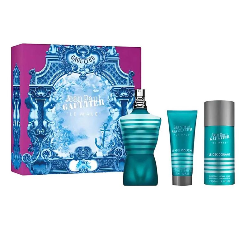 JEAN PAUL GAULTIER - JEAN PAUL GAULTIER LE MALE ESTUCHE EDT 125ML+DEO 150ML+GEL 75ML