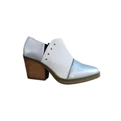 HERIEL - Zapato Negro Y Blanco Taco Mujer
