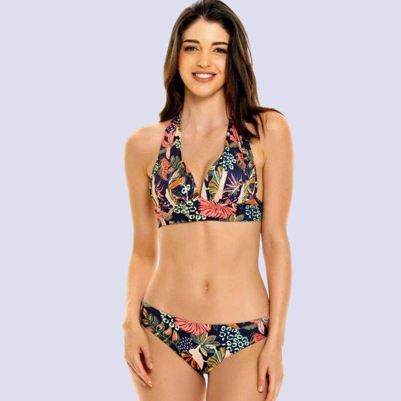 CHAMELA - Bikini Halter Azul Outlet 99408