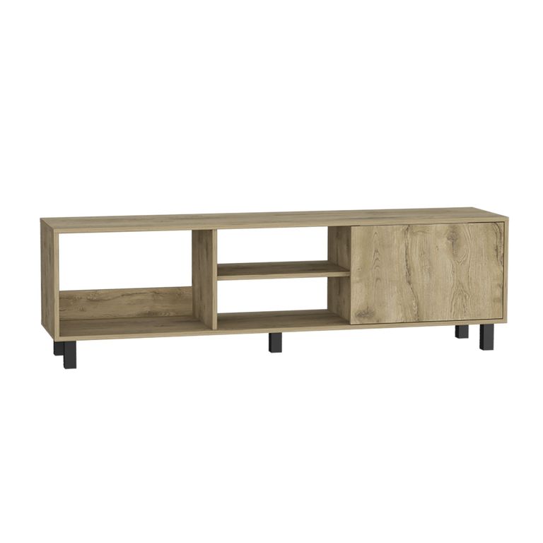 Rack Tv 65 1 Puerta 475X160X35 Cm Cafe Claro