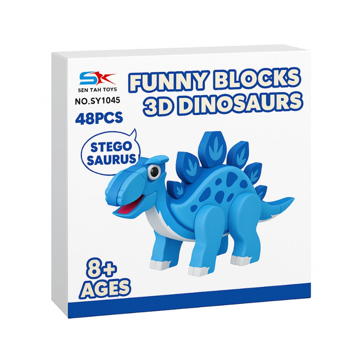 GARSIL - Dinosaurio 3d Didáctico Armable Goma Eva Puzzle Stegosaurio