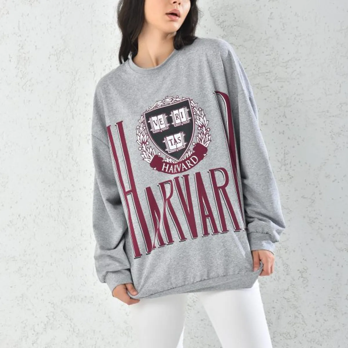 MROTTO - Poleron Mujer Harvard Gris