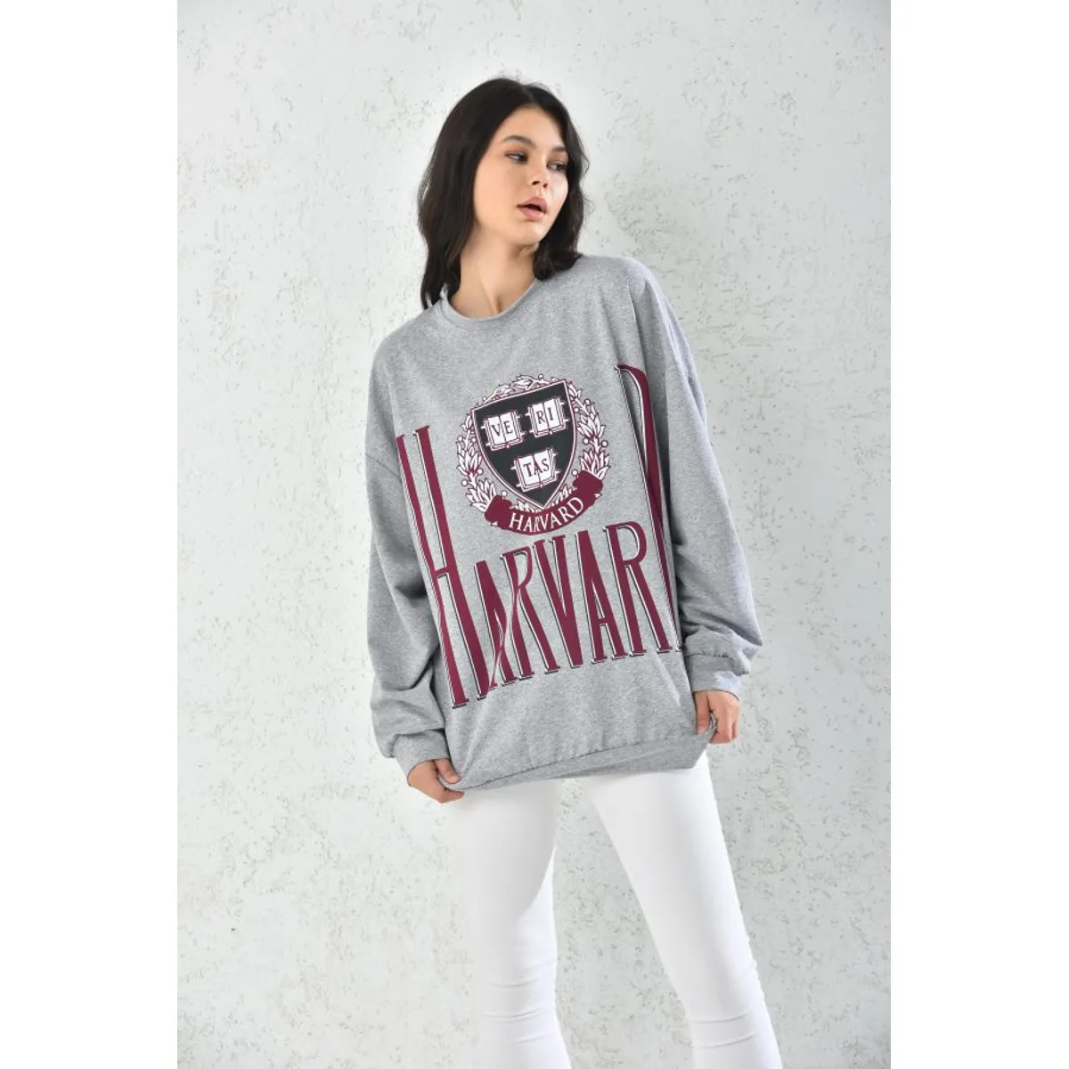 MROTTO - Poleron Mujer Harvard Gris