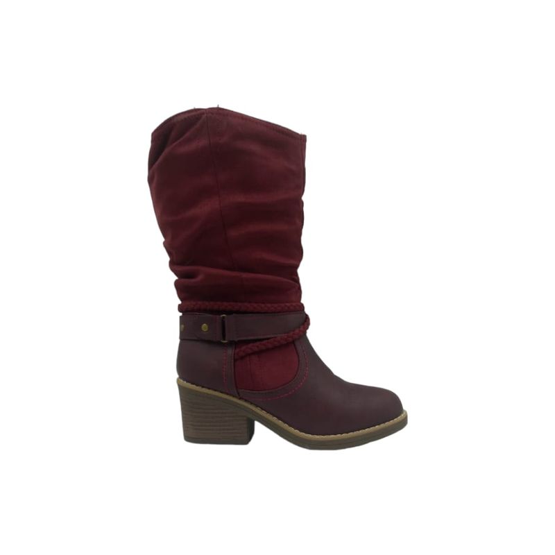 HERIEL - Bota Burdeos Taco Mujer