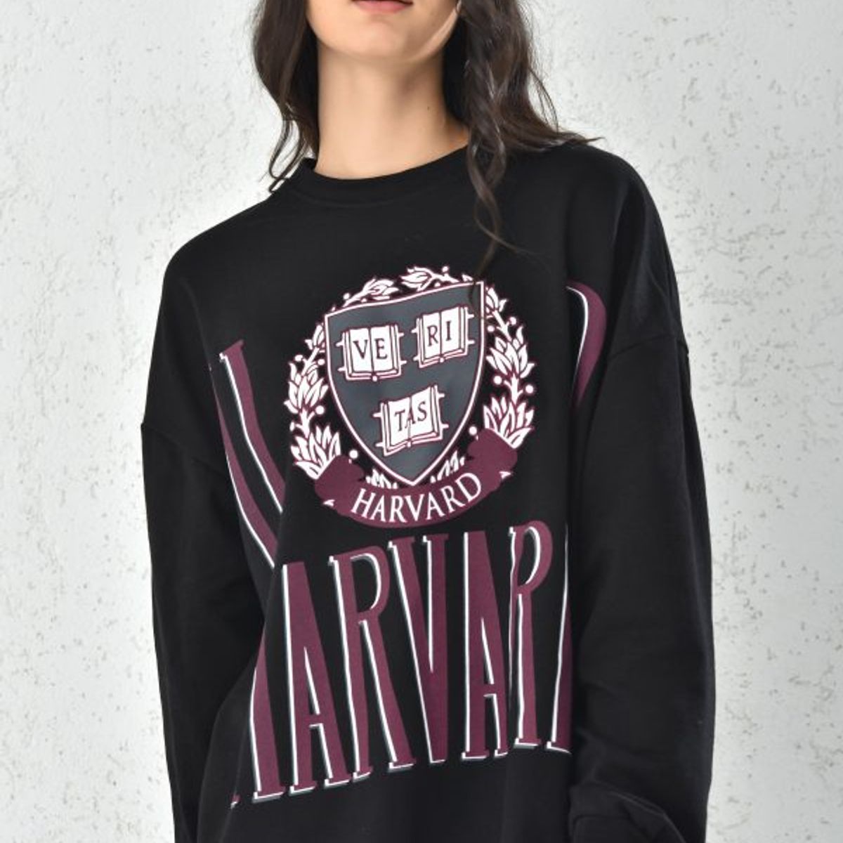 MROTTO - Poleron Mujer Harvard Negro