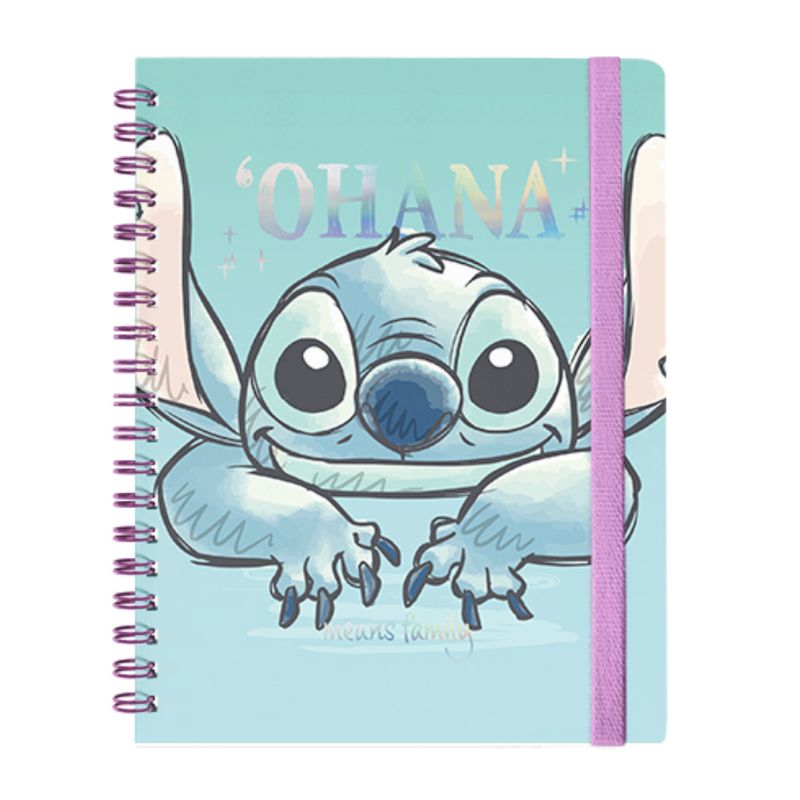 MOOVING - Mooving Libreta Espiral Stitch Hojas Lineadas A5 96 Hojas - Azul