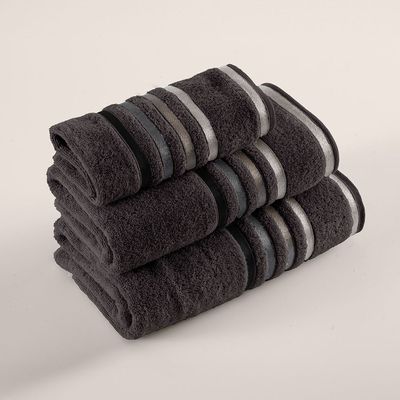 Imagen 2 del producto Toalla de mano 100% algodón 500gr 48x80 cms Grafito/Gris