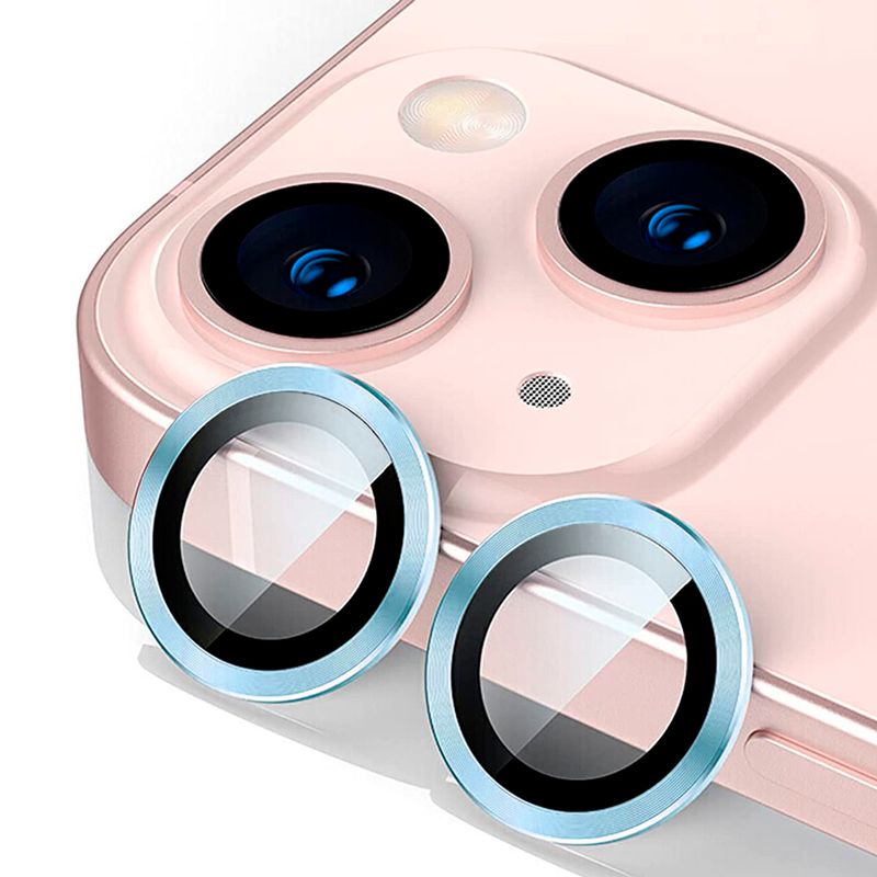 JOIGO - Protector de Lentes de Camara Para iPhone 14 Pro / 14 Pro Max Metalizada Azul