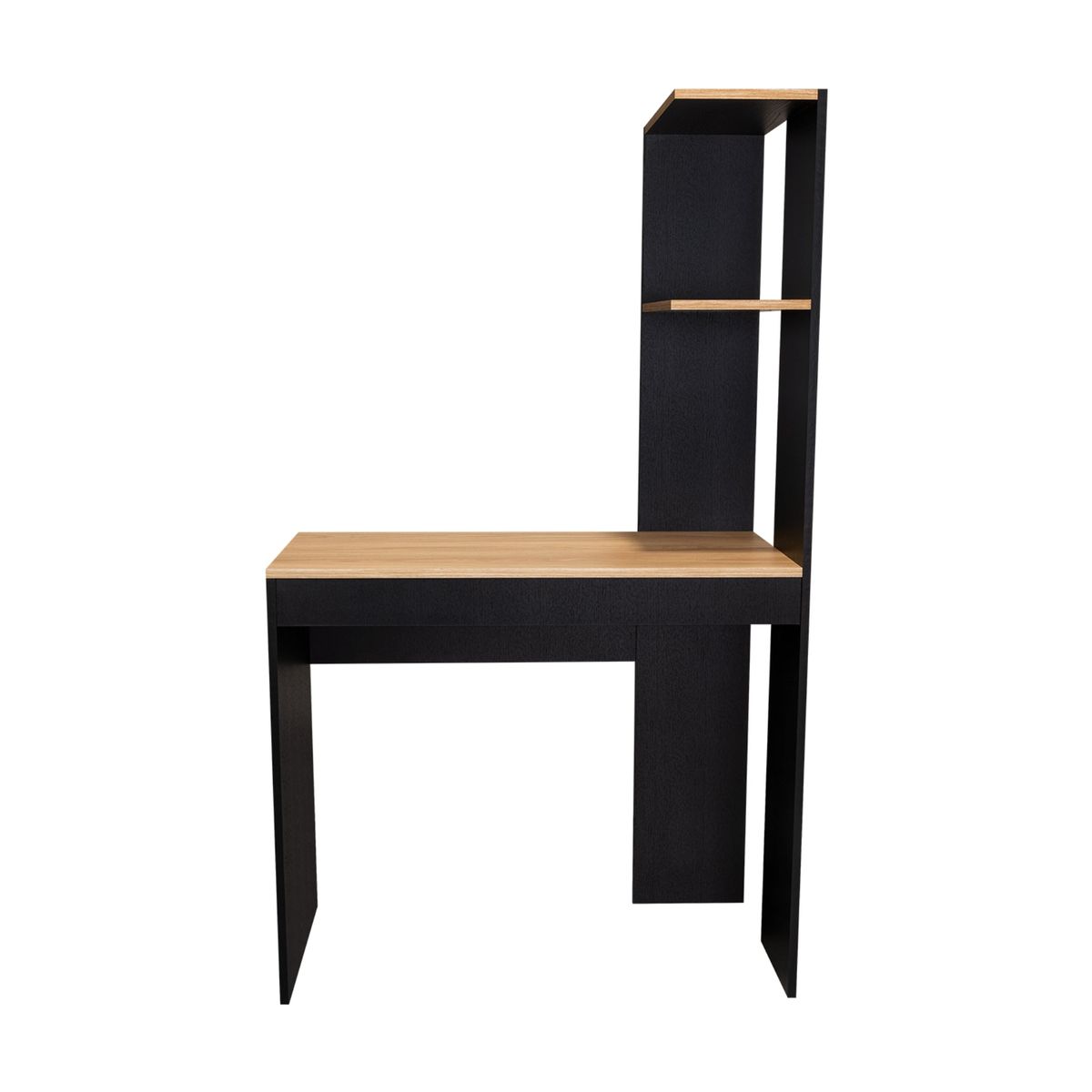 FMFURNITURE - Escritorio Biblioteca Cafe Claro Y Negro