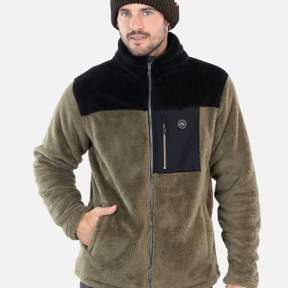 RUSTY - Poleron Wild Verde Hombre Rusty - Verde