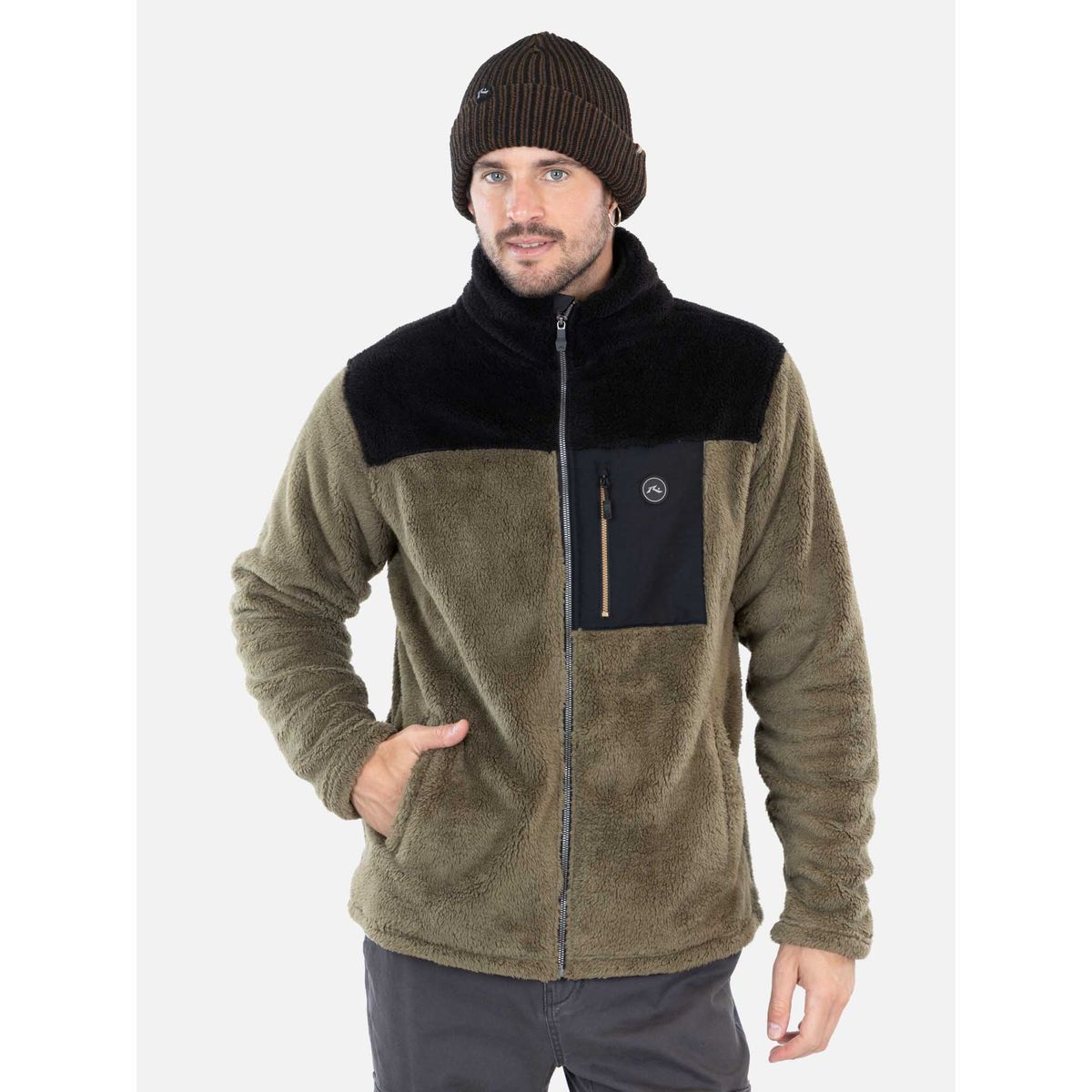 RUSTY - Poleron Wild Verde Hombre Rusty - Verde