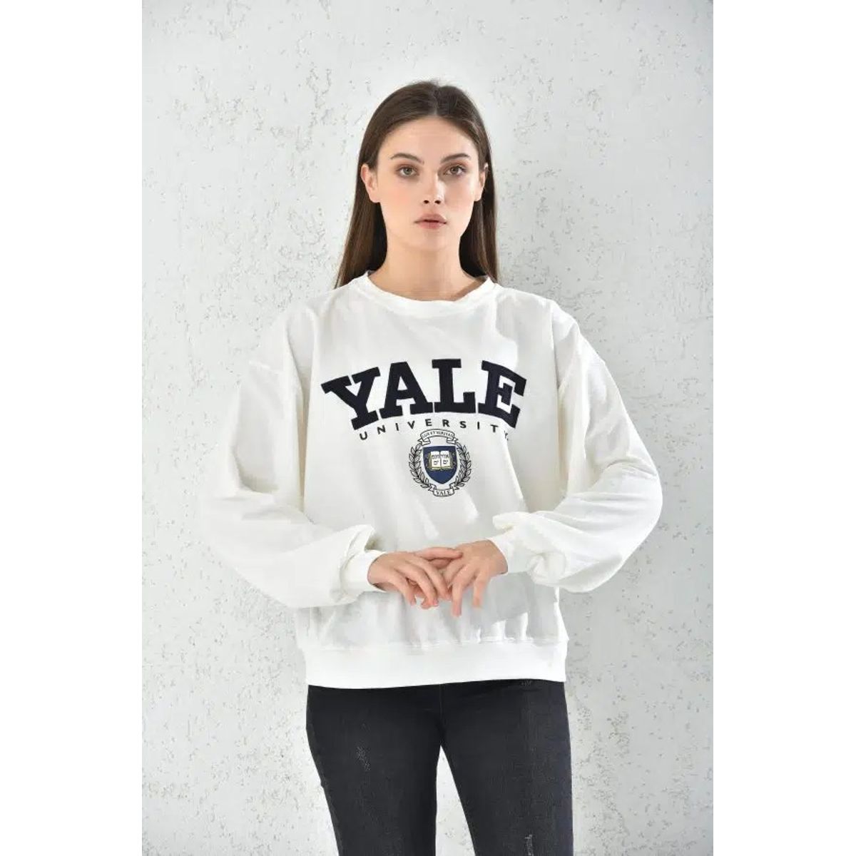 MROTTO - Poleron Mujer Yale Blanco