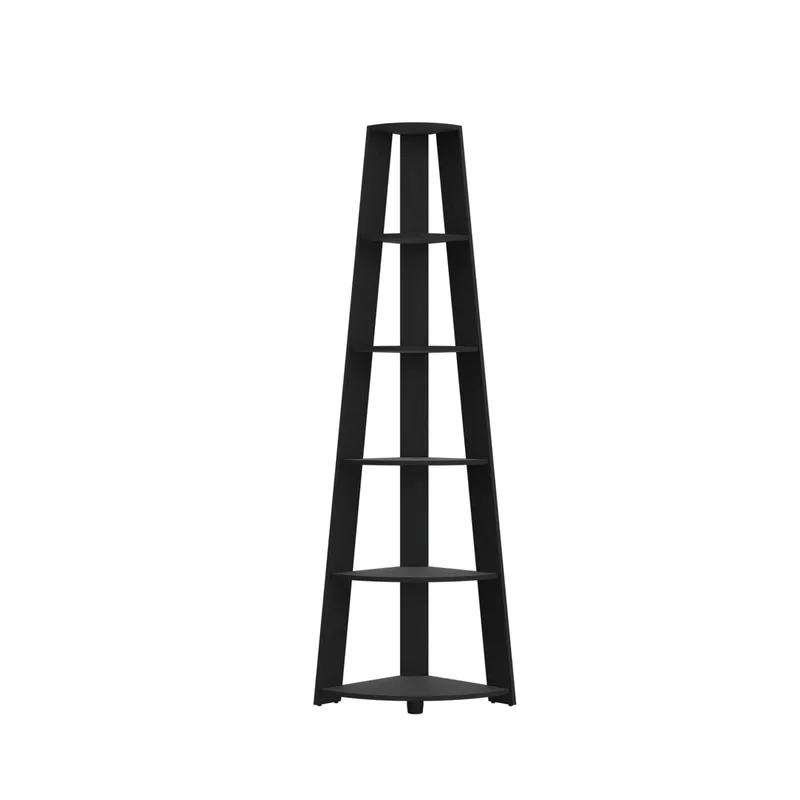 FMFURNITURE - Repisa Esquinera 180X68X432 Cm Negro