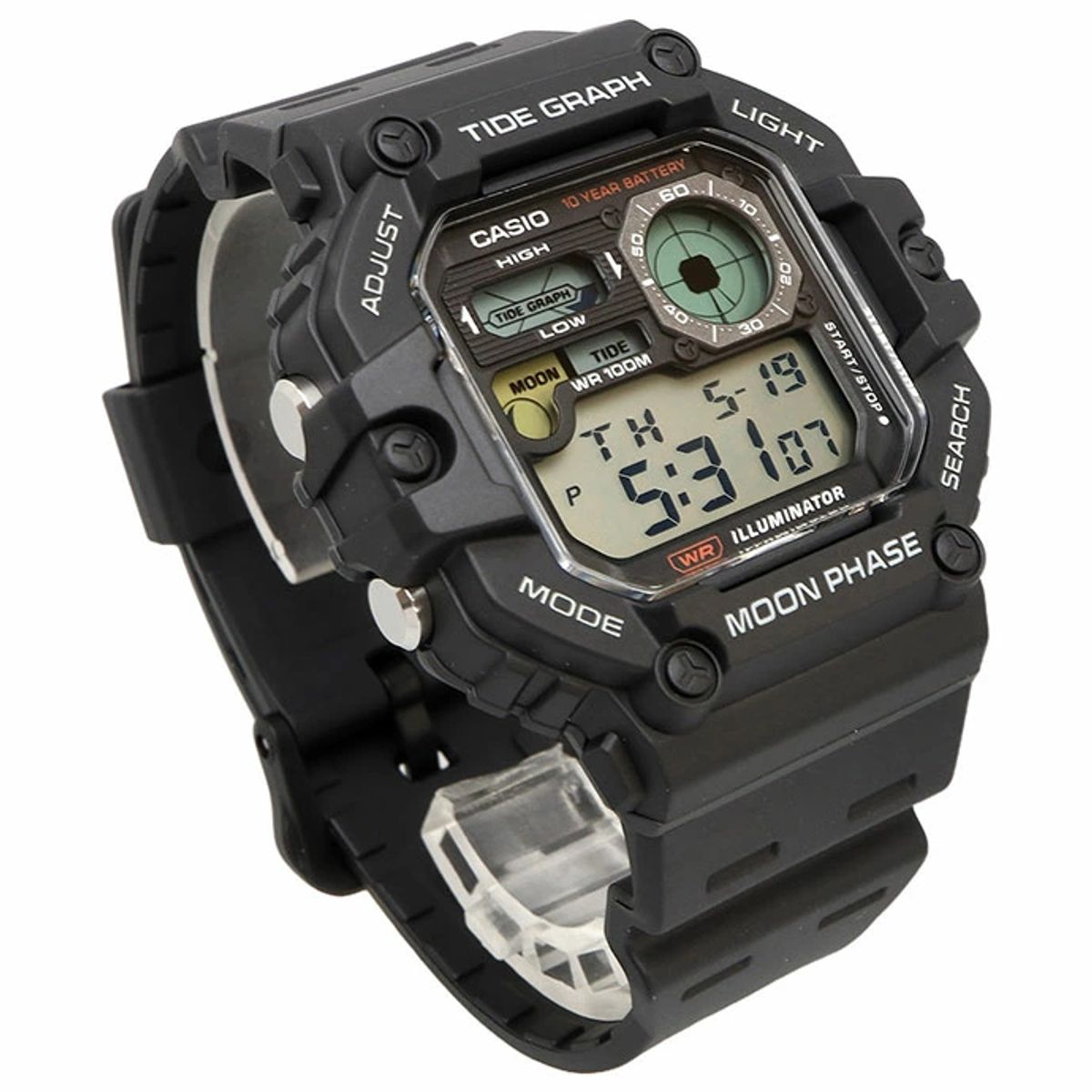 CASIO - RELOJ CASIO WS1700H-1AV HOMBRE GRAFICO MAREAS