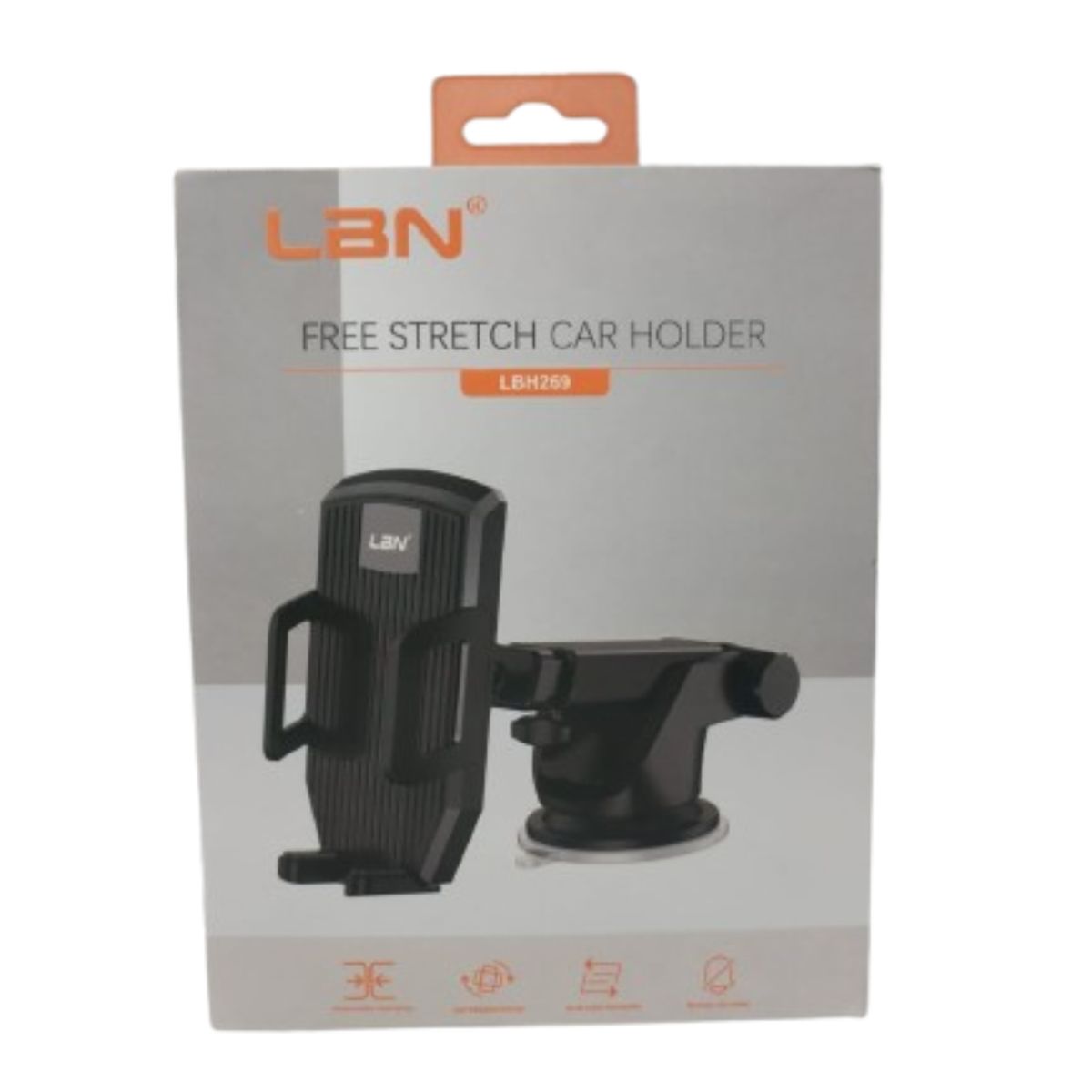 LBN - SOPORTE PORTA CELULAR PARA VEHICULOS LBN LBH269 NEGRO