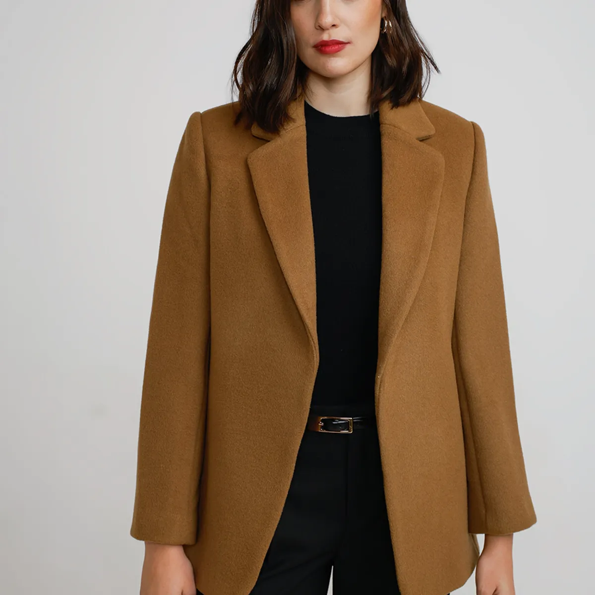 CANADIENNE - Blazer Mujer Lana Camel