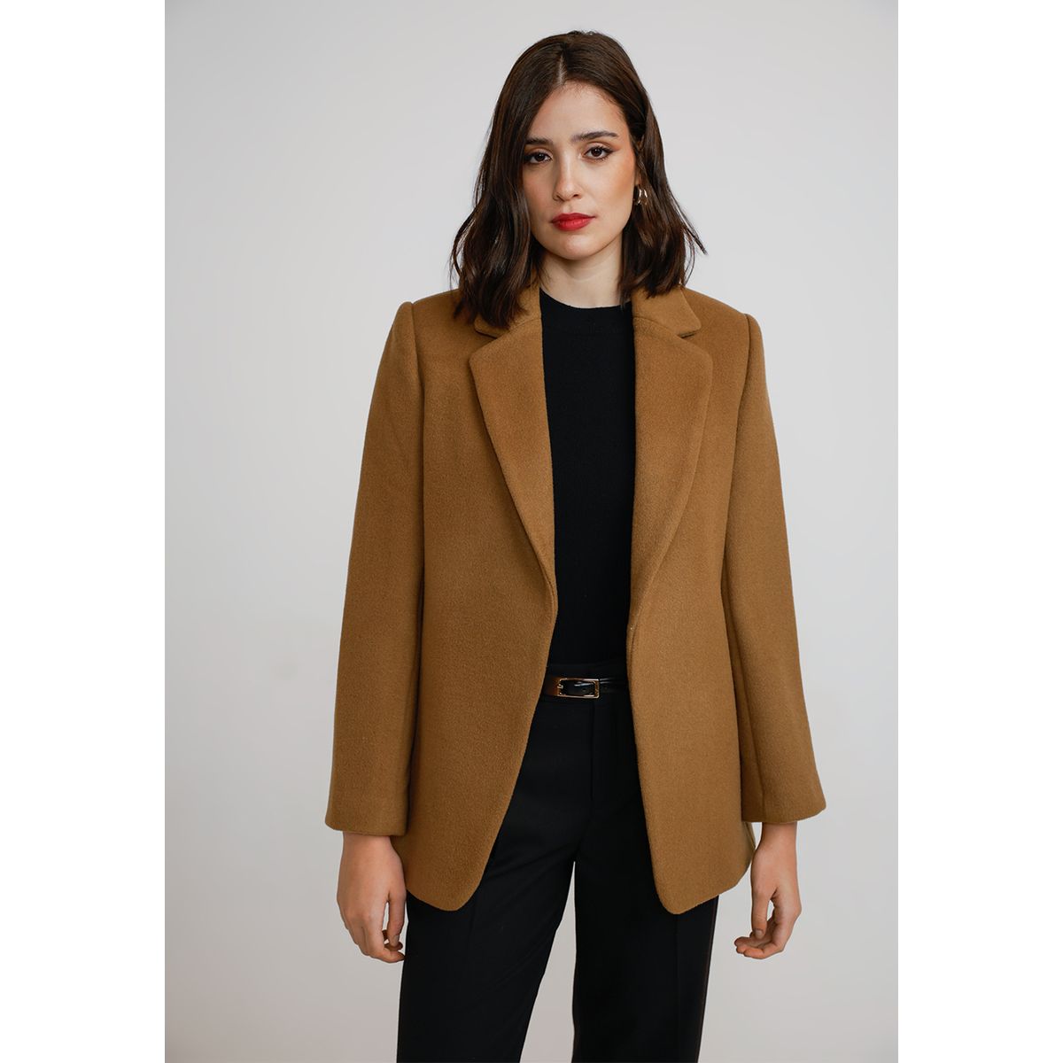CANADIENNE - Blazer Mujer Lana Camel