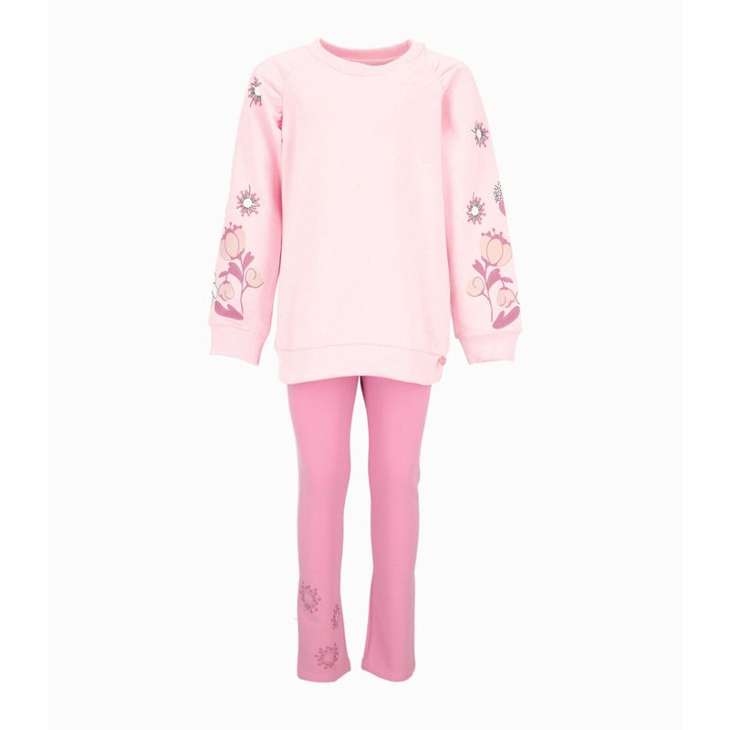 4KIDS - Conjunto niña con flores rosado 4 Kids