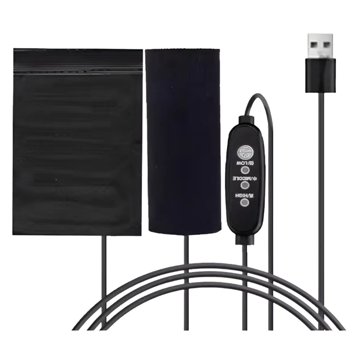 GENERICO - Cubierta De Mango Calefactable Para Motocicleta Negro