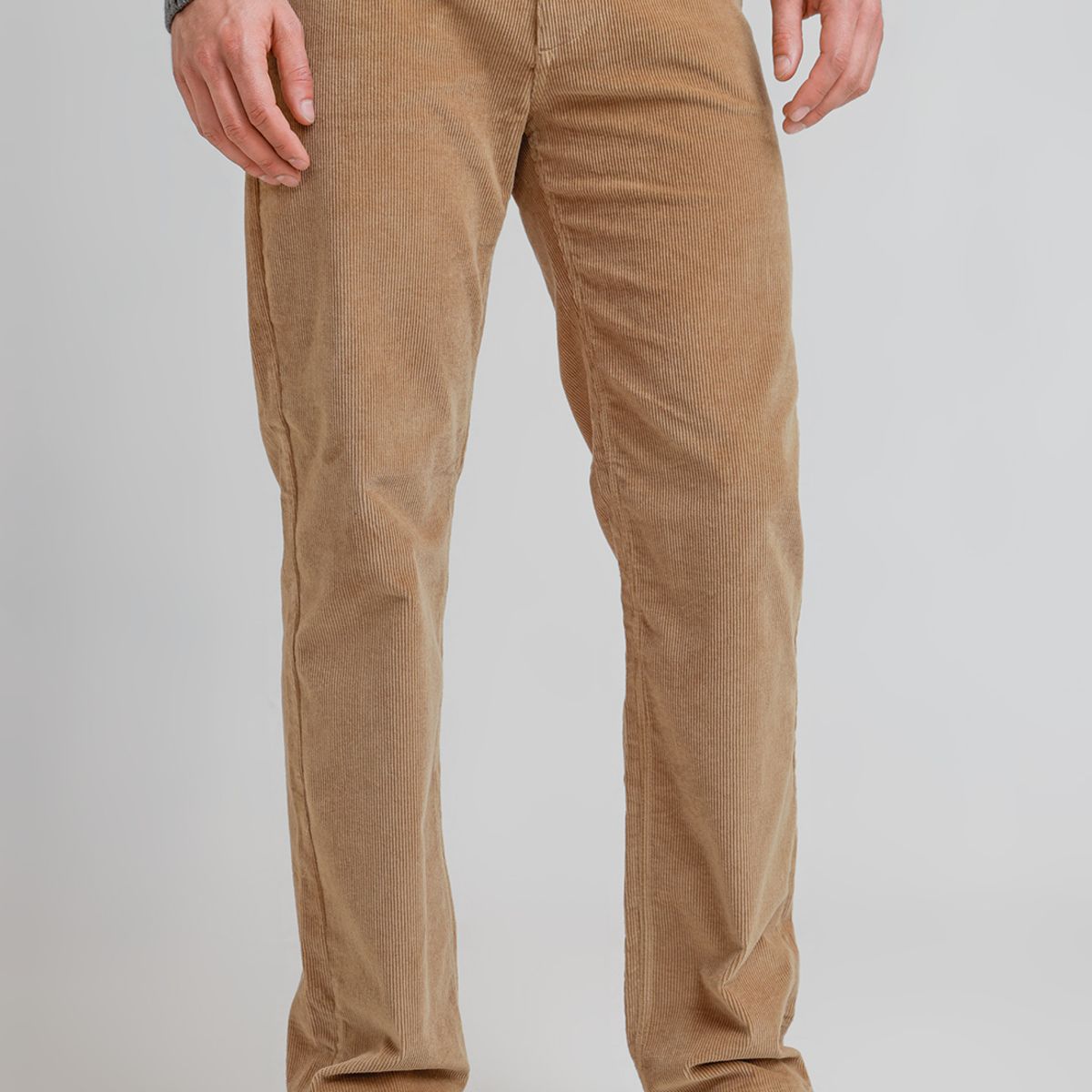 TRIAL - Pantalón cinco bolsillos de cotelé tabaco