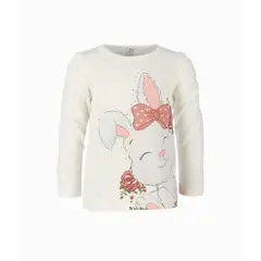 LIMONADA - Polera bebé con conejo blanco