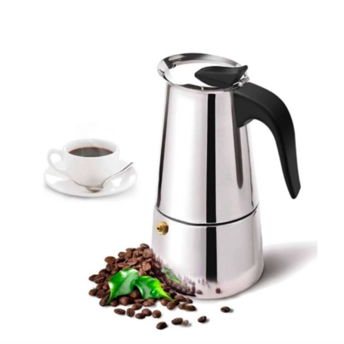 GENERICO - Cafetera Italiana Inoxidable Espresso 4 Tazas Coffee