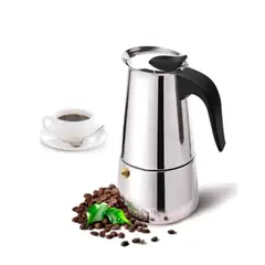 GENERICO - Cafetera Italiana Inoxidable Espresso 4 Tazas Coffee