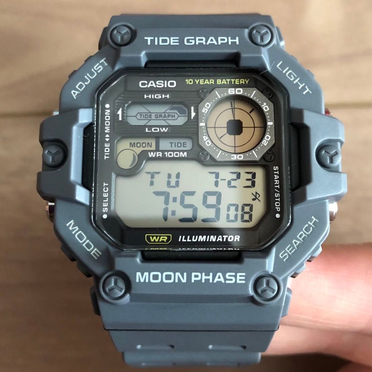 CASIO - reloj casio ws1700h-8av hombre GRAFICO MAREAS