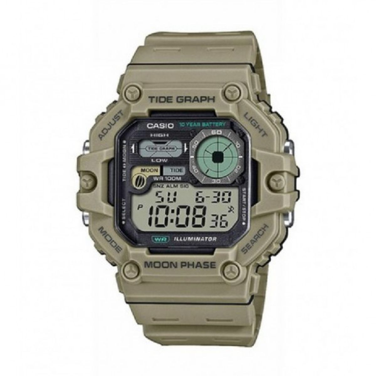 CASIO - reloj casio ws1700h-5av HOMBRE TIDE GRAPH MAREAS