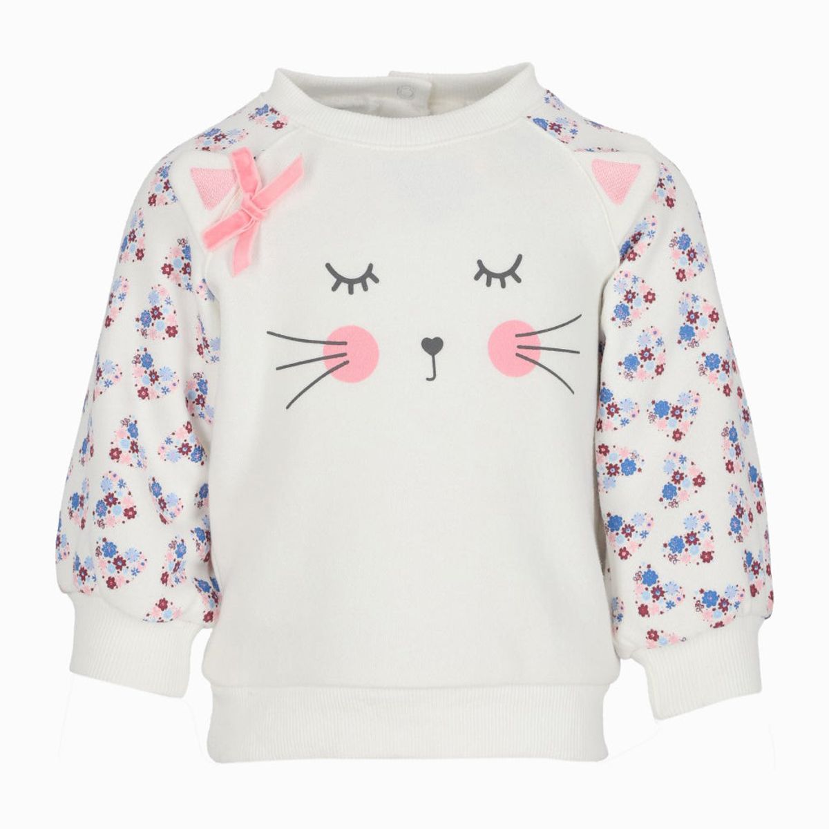 4KIDS - Polerón bebés con gato blanco 4 Kids