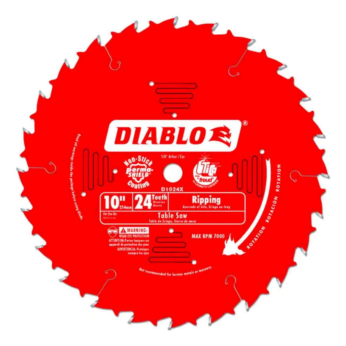DIABLO - Disco Sierra Diablo 10'' 24 Dientes Corte Fino E.o.