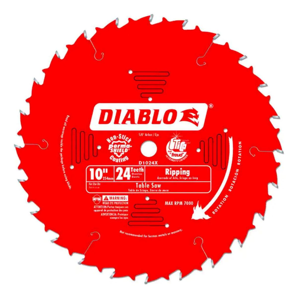 DIABLO - Disco Sierra Diablo 10'' 24 Dientes Corte Fino E.o.
