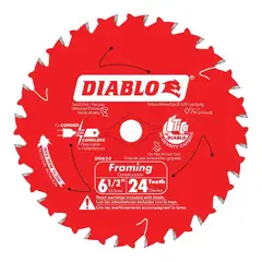 DIABLO - Disco Sierra Circular 6 1/2 24 Dientes Eje 5/8 Eo