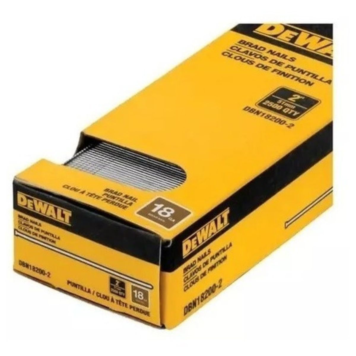 DEWALT - Clavos De Puntilla 2 18ga 2500un Dewalt Dbn18200-2 E.o