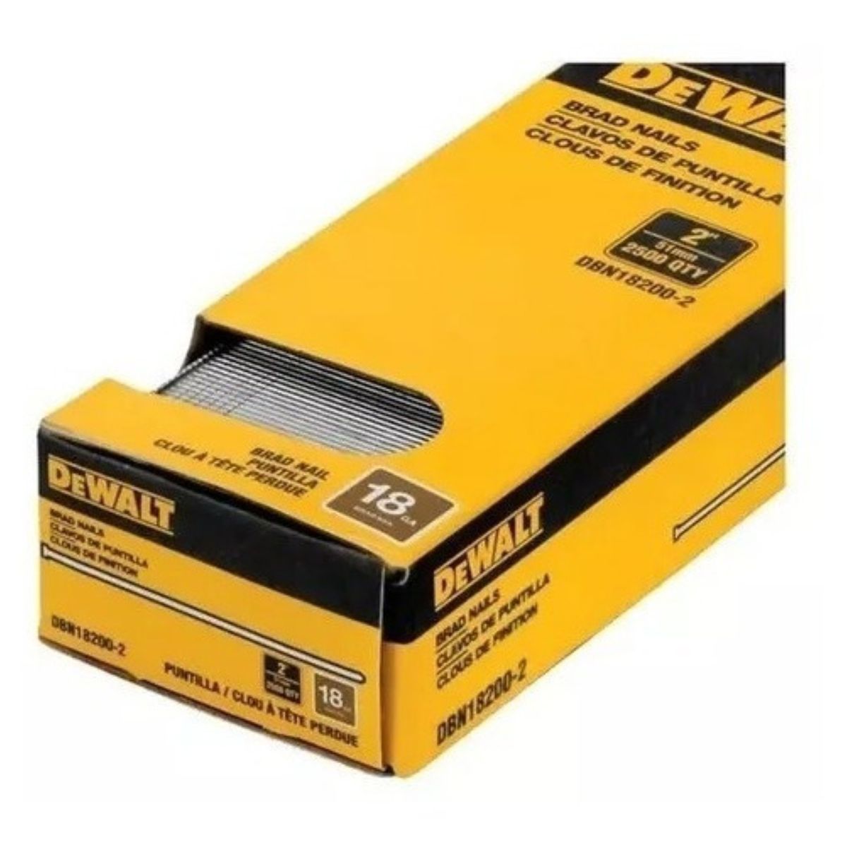 DEWALT - Clavos De Puntilla 2 18ga 2500un Dewalt Dbn18200-2 E.o