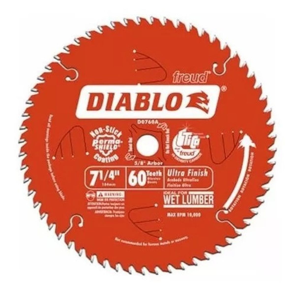 DIABLO - Disco Sierra Diablo 7 - 1/4'' 60 Dientes Corte Fino E.o.