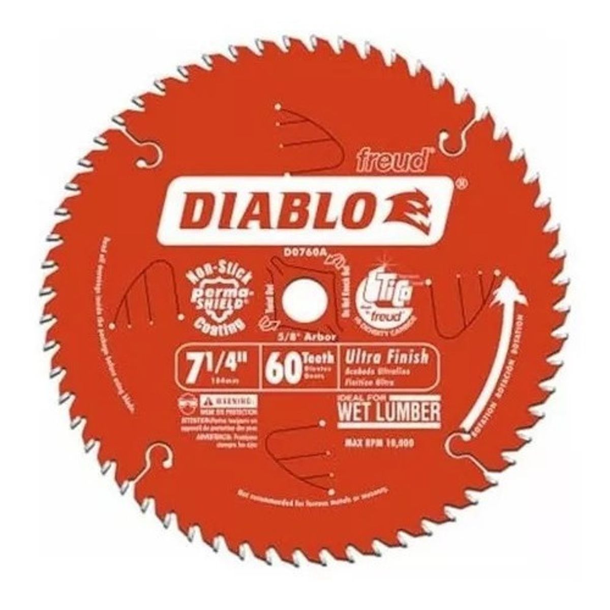 DIABLO - Disco Sierra Diablo 7 - 1/4'' 60 Dientes Corte Fino E.o.