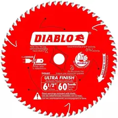 DIABLO - Disco Sierra Circular 6 1/2 60 Dientes Fino E.o.